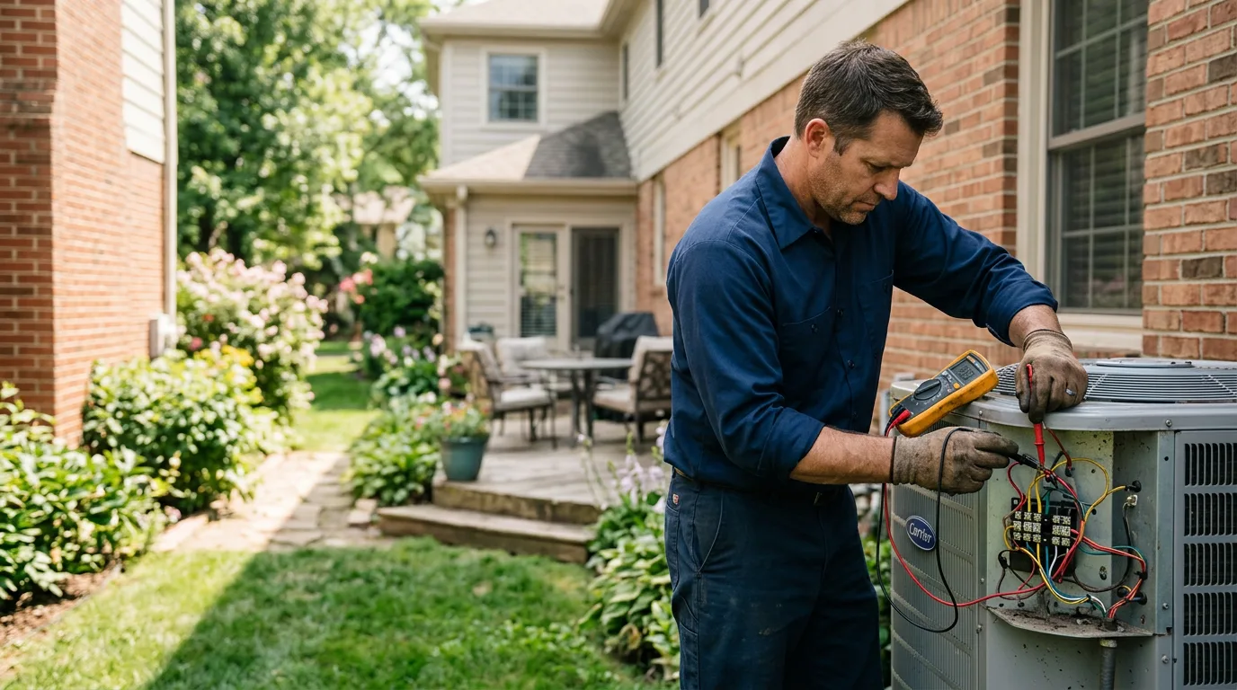 HVAC technician working near Forestdale, MA